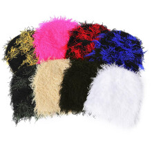(rose red) Winter Knit Beanie with Tassel Camo Jacquard Acrylic Warm Skull Cap for Outdoor Cycling Windproof