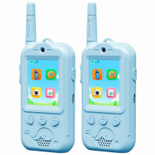 Oplaadbare walkie-talkies voor kinderen met video en camera, bereik van 3 tot 500 meter, stemvervormer, ideaal verjaardagscadeau