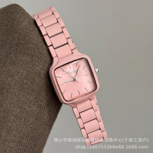 (black) New Spring Dopamine Color Large Dial Fashion Korean Ins Style Women's Watch