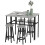 6-Piece Industrial Bar Table Set, 2 Breakfast Tables with 4 Stools Grey 1