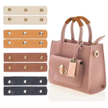(Crimson) PU Leather Handle Grips for Bags, Anti-Slip Comfortable Handbag Strap Covers, Shopping Tote Handle Wraps, Durable Purse Accessories