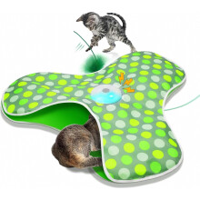 Interactief elektrisch kattenspeeltje met USB-opladen, vervangbare veren en automatische beweging om verveling te voorkomen, Intelligent
