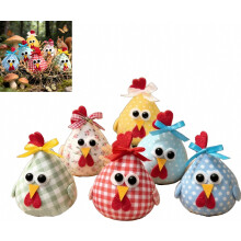 Plüsch-Osterküken-Füllung für Kinder, 6-teiliges Set, niedliche Osterkorbfüllung, Kuscheltiere für Kinder ab 3 Jahren
