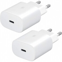 2er-Pack 20-W-USB-C-Schnellladegeräte, USB-C-Netzteil für iPhone, Samsung und mehr, Weiß