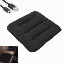 Autostoelverwarming met grafeen, USB 5V verwarmingskussen, antislip, 3 warmtestanden, winterstoelkussen, 43 x 41 cm, universele pasvorm