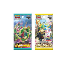 Pokemon Cards Evolving Skies, Korean Eevee Heroes & Blue Sky Stream - Booster Bundle including 2 Pokemon Booster Packs - TCYM Product