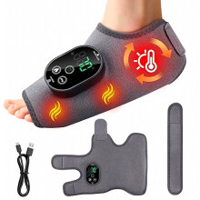 3-in-1 elektrische voetmassager met 3000mAh-batterij, verbetert de bloedsomloop, 3 standen en 6 warmtestanden voor enkels, hielen,