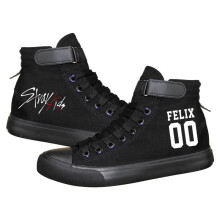 (white-G, 37) 2026 New Canvas Shoes Korean Fashion Printed Adult High-Top Sneakers for Fan Support Casual Stylish Unisex