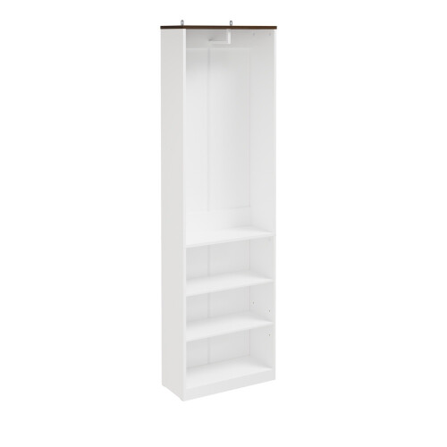 SoBuy Narrow Open Wardrobe with Shelves, White