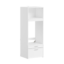 SoBuy Meuble lave-linge blanc 2 tiroirs BZR230-W