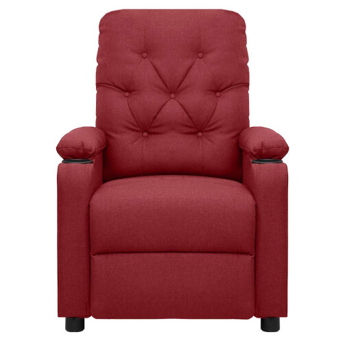 VidaXL vidaXL Massagesessel Elektrisch Weinrot Stoff 2