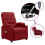 VidaXL vidaXL Massagesessel Elektrisch Weinrot Stoff 1