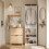 SoBuy Narrow Open Wardrobe with Shelves, White 16