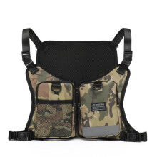 (khaki) Running Chest Pack Phone Waist Bag Outdoor Sports Crossbody Bag Oxford Cloth Lightweight Cycling Backpack Street Fashion Mini Sling Bag