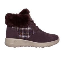 (2 UK, Burgundy) Skechers Womens/Ladies Go Joy Tartan Suede Trainers