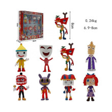 8pcs/Set The Amazing Digital Circus Figure Toy Pomni Jax Kinger Action Figure with Box for Kid Xmas Gift