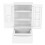 Birch Mini 12 Double Door Refrigerator White with Silver Accents Double Deck 1