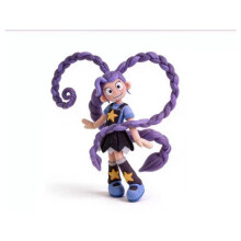 (30cm) Yellow Haired Monster Clown Doll Braided Lily Doll Horror Game