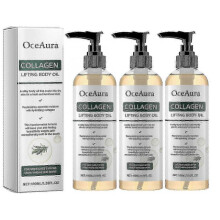 3x OceAura Collagen Firming Body Oil Hydrating & Elasticity-Boosting Massage Oil for Smooth Skin