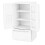 Birch Mini 12 Double Door Refrigerator White with Silver Accents Double Deck 2