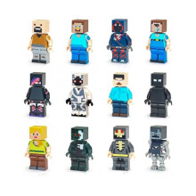 (My world bones 6) (My world 6 3158) HIM Entity 303 Steve Figure Building Blocks Kids Educational Puzzle Toy World Series Weapon Accessories 1 Pack