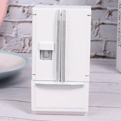 Birch Mini 12 Double Door Refrigerator White with Silver Accents Double Deck 2