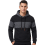 Herren Kapuzenpullover Waffel-Optik Regular Fit Sportlich Casual Schwarz M 3