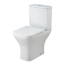 Rimless Toilet Pan, Cistern & Soft Close Seat - 790mm x 375mm x 612mm