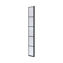 Balterley Werrington Contemporary Bathroom 8mm Glass Framed Wetroom Return Screen, Matt Black, 1950 x 322 x 27mm