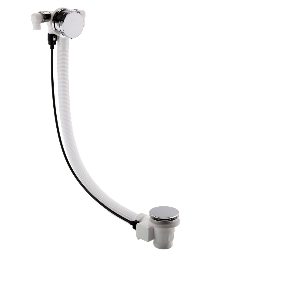 Balterley Free Bath Filler With Push Button Waste, Built-In Overflow, Set Of 2 - Chrome Finish 5056462684864 - Image 3
