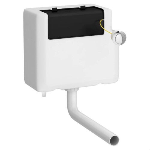 Balterley Balterley Modern Universal Water Saving Dual Flush Bottom Inlet with Round Push Button - Chrome
