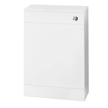 Slimline WC Toilet Unit with Concealed Cistern, 500mm Compact Design, Gloss White Finish - Modern Style by Balterley