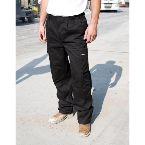 (L, Black) WORK-GUARD by Result Mens Action Long Trousers