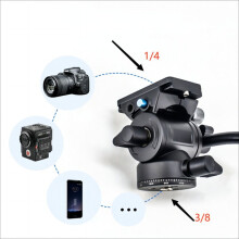 Hydraulic Gimbal Tripod Accessory for Enhanced Camera Stabilization Small Hydraulic Damping Gimbal