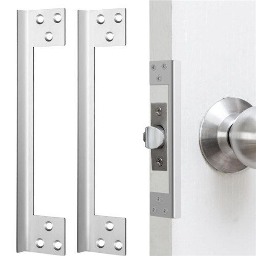 2 Pcs Door  Guard Plate Outswing Angle  Protector Door  Cover  Shield L Shaped Security 7Inch 2