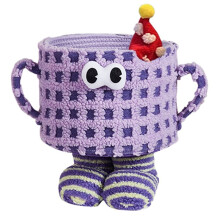 Cute Cup Storage Basket Funny Organizer Box with Handles Laundry Cases Shopping Toys Baskets Girls Gift Home Deco,
