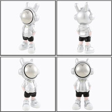 Linda DecoracióN de Astronauta Plateada, Astronautas Geniales con Trajes Modernos, Manos en los Bolsillos, Esculturas de Astronauta, Regalo de