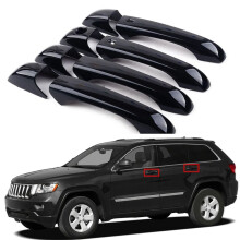 8Pcs/Set Gloss Black Exterior Door Handles for Grand Cherokee Durango 2011-2019