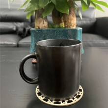 12PCS Wooden Coasters Drink Mug Pad Stackable Coffee Cup Placemats Hollow Cup Pads Tabletop Protection Accessories