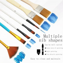 Ensemble de 32 Pinceaux pour Peinture Acrylique, Aquarelle, Filtres, éVentails, Pinceaux de DéTail, Ensemble de Pinceaux pour Artistes et DéButants