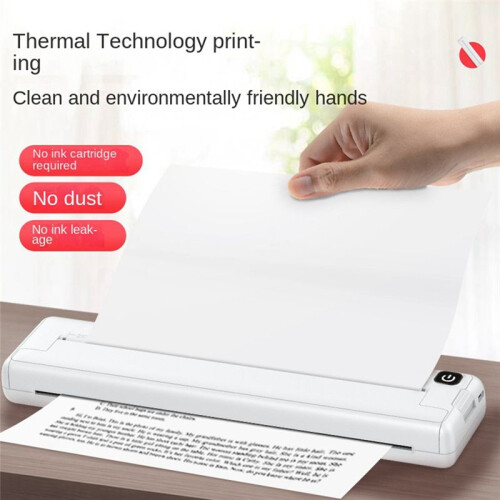 Printer Inkless Portable A4 Thermal Printer Portable Home Office  Wireless Handheld Printer 2