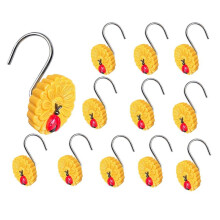 12Pcs Durable Metal Shower Curtain Rings Easy Glide Shower Hooks for Shower Curtain Decorative Shower Curtain Hooks