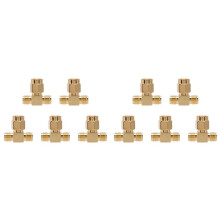 10X SMA Male to Two SMA Female Triple T RF Adapter Connector 3 Way Splitter New