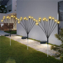 2 Peça 10 Luzes de Vaga-Lume Movidas um Energia Solar, 10 Luzes de Jardim Solar à Prova D'água à Prova D'água para Jardim Balançando