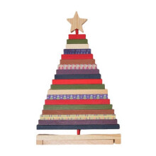 Wooden Christmas Trees Figurines Christmas Decorations Home Accessories Rotatable Miniatures Aesthetic Room Decor Gift L
