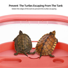 Turtle Tank for Home Use with Sun Terrace Fish Turtle Mixed Breeding Tank Reptile Aquarium Tank Green Type