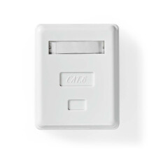 Network Wall Box | Pe perete | 1 port(e) | STP CAT6 | Drept | Femeie | Placat cu aur | PVC | Alb | Cutie