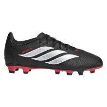 (10 UK Child, Black/Red) Adidas Childrens/Kids Predator Club Firm Ground Football Boots