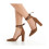 (34, Brown) Ankle Strap Block Heel Sandals Size 34-43 1