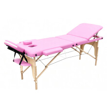 WestWood Pink Portable Foldable Massage Bed 3-Fold Massage Table 60cm Wide Spa Beauty